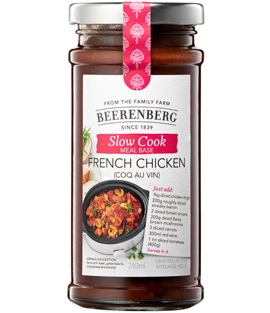 Beerenberg French Chicken Coq Au Vin Slow Cook Sauce 240ml  I Big Ben Specialty Food 