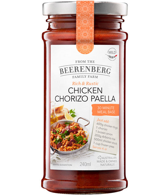 Beerenberg Chicken Chorizo Paella Meal Base 240ml I Big Ben Specialty Food 
