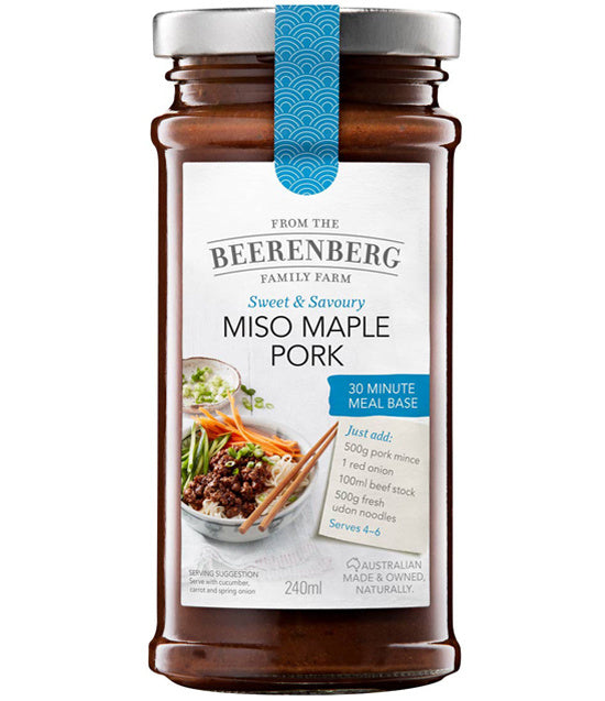 Beerenberg Miso Maple Pork Meal Base 240ml I Big Ben Specialty Food 