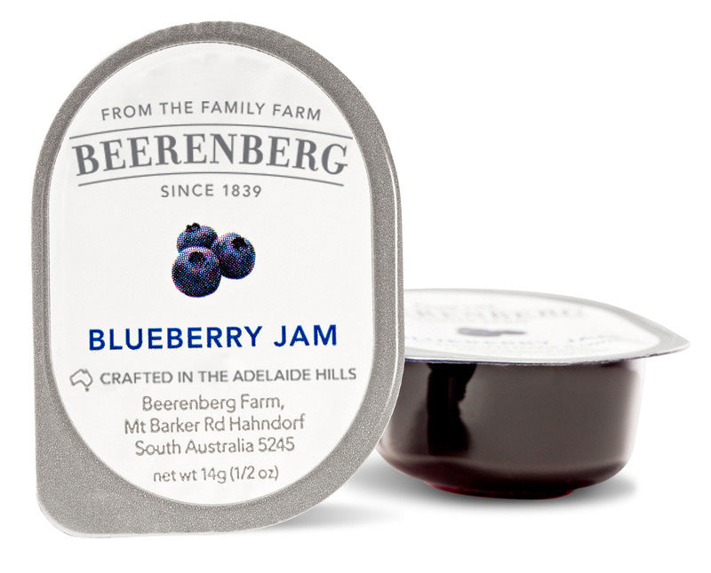 Beerenberg Blueberry Jam 6x48x14g plastic  I Big Ben Specialty Food 