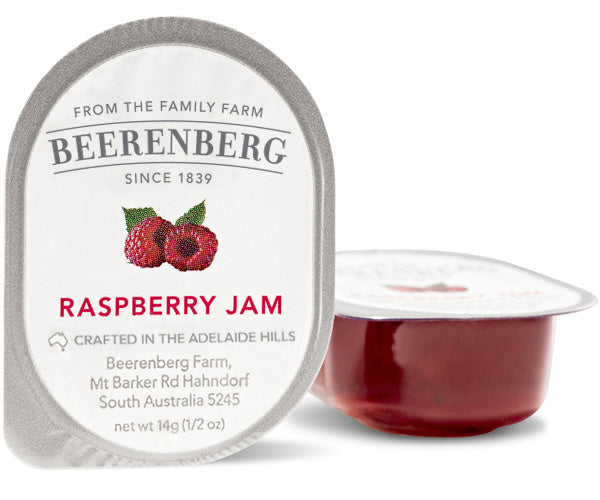 Beerenberg Raspberry Jam 6x48x14g plastic  I Big Ben Specialty Food 