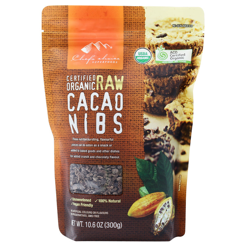 Chef's Choice Raw Organic Cacao Nibs 300g I Big Ben Specialty Food 