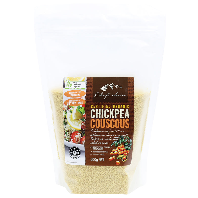 Chef's Choice Organic 100% Italian Chickpea Couscous 500g I Big Ben Specialty Food 