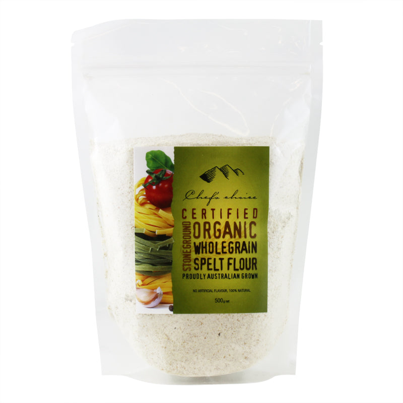 Chef's Choice Organic Stone Ground Whole Grain Spelt Flour 500g I Big Ben Specialty Food 