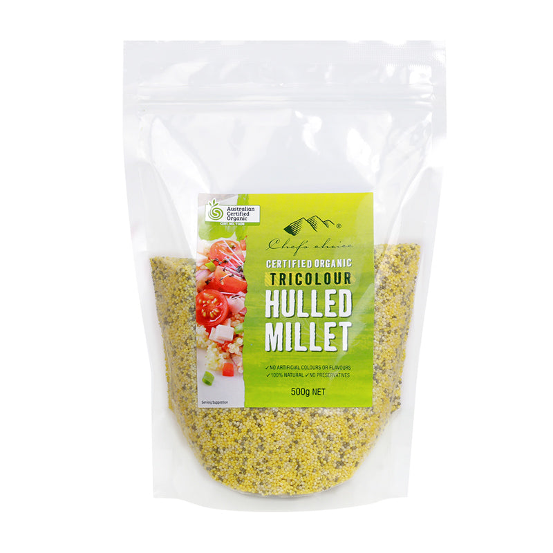 Chef's Choice Tri Coloured Organic Huilled Millet 500g I Big Ben Specialty Food 