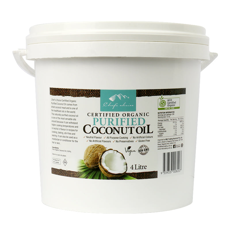 Chef's Choice Organic Purified Coconut Oil 4L I Big Ben Specialty Food 