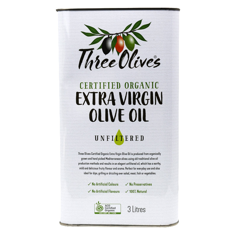 Three Olives Organic Extra Virgin Olive Oil 3L I Big Ben Specialty Food 