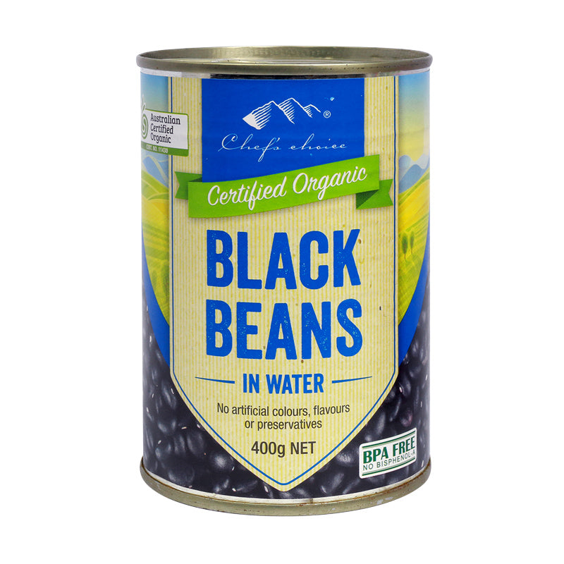Chef's Choice Organic Black Beans in Water 400g I Big Ben Specialty Food 