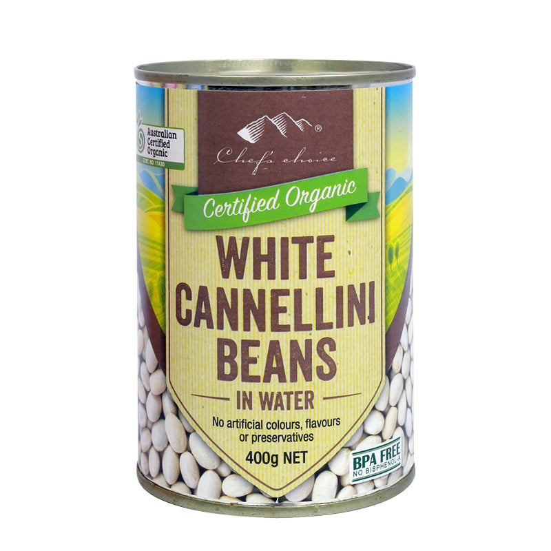 Chef's Choice Organic White Cannellini Beans in Water 400g I Big Ben Specialty Food 