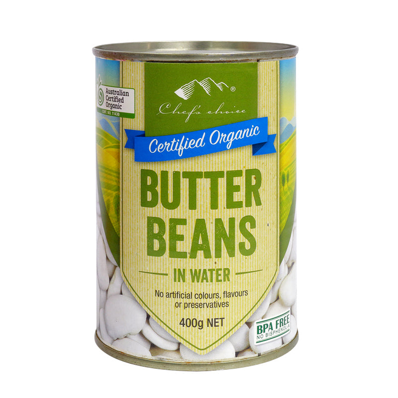 Chef's Choice Organic Butter Beans in Water 400g I Big Ben Specialty Food 