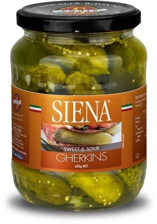 Siena Sweet & Sour Gherkins 680g I Big Ben Specialty Food 