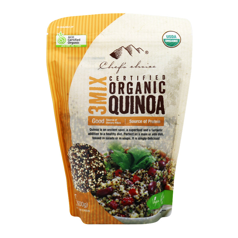 Chef's Choice Organic 3-Coloured Mixed Quinoa 500g I Big Ben Specialty Food 