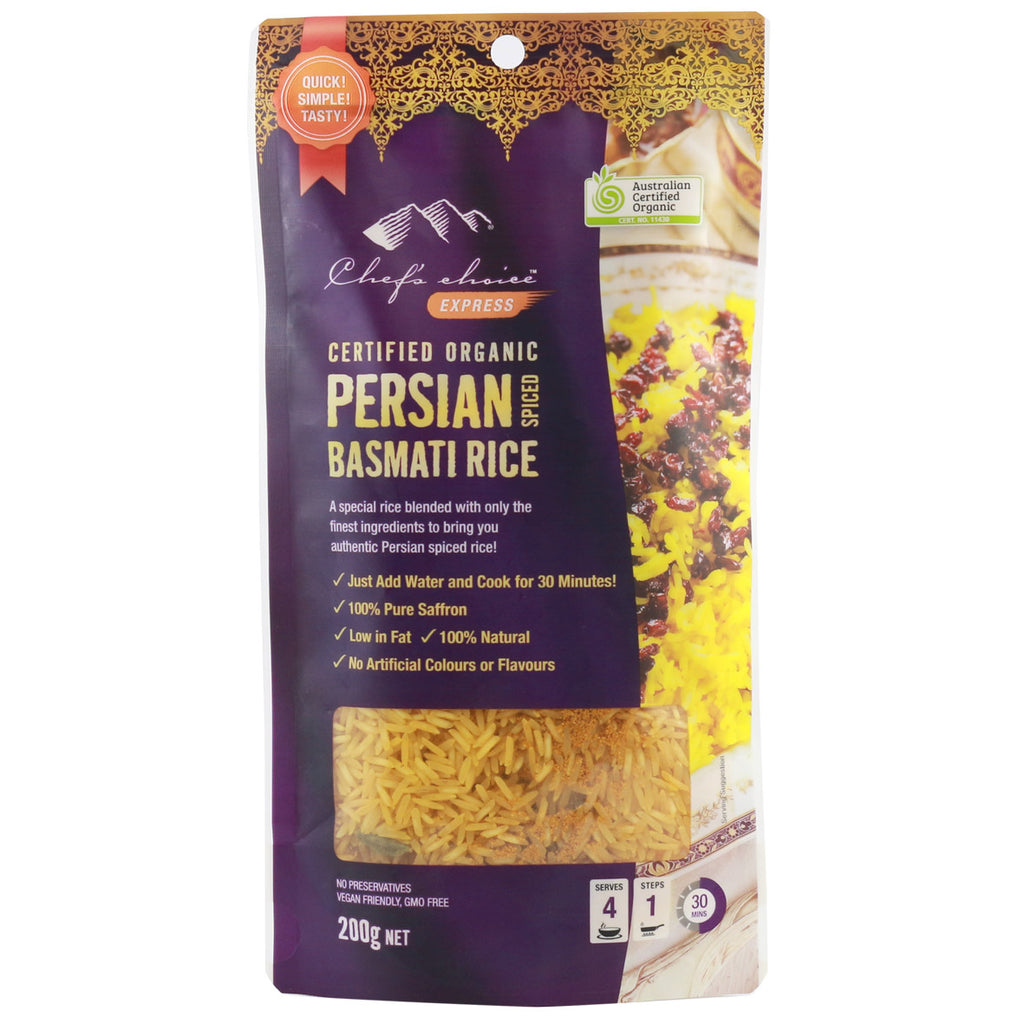 Chef's Choice Organic Persian Spiced Basmati Rice Meal 200g I Big Ben Specialty Food 