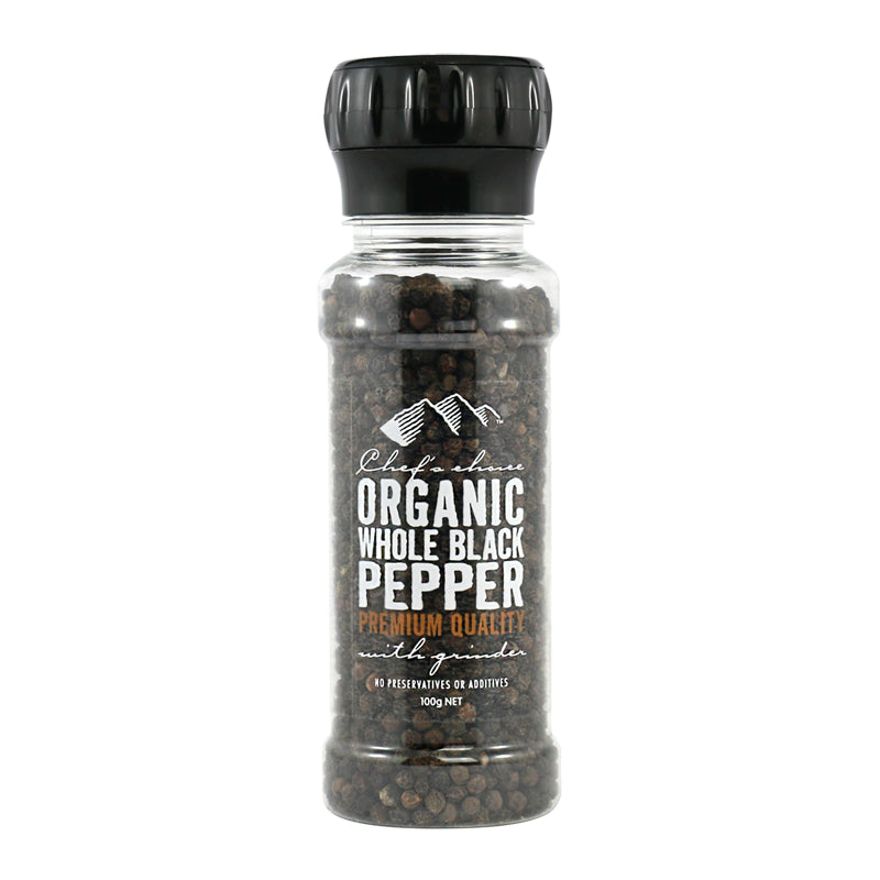 Chef's Choice Organic Whole Black Pepper Grinder 100g I Big Ben Specialty Food 