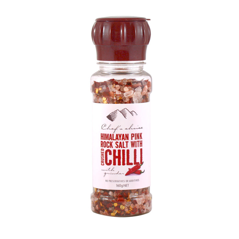 Chef's Choice Himalayan Pink Rock Salt and Chilli with Grinder 160g I Big Ben Specialty Food 