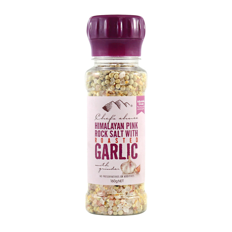 Chef's Choice Pink Rock Salt Grinder with Garlic 160g I Big Ben Specialty Food 